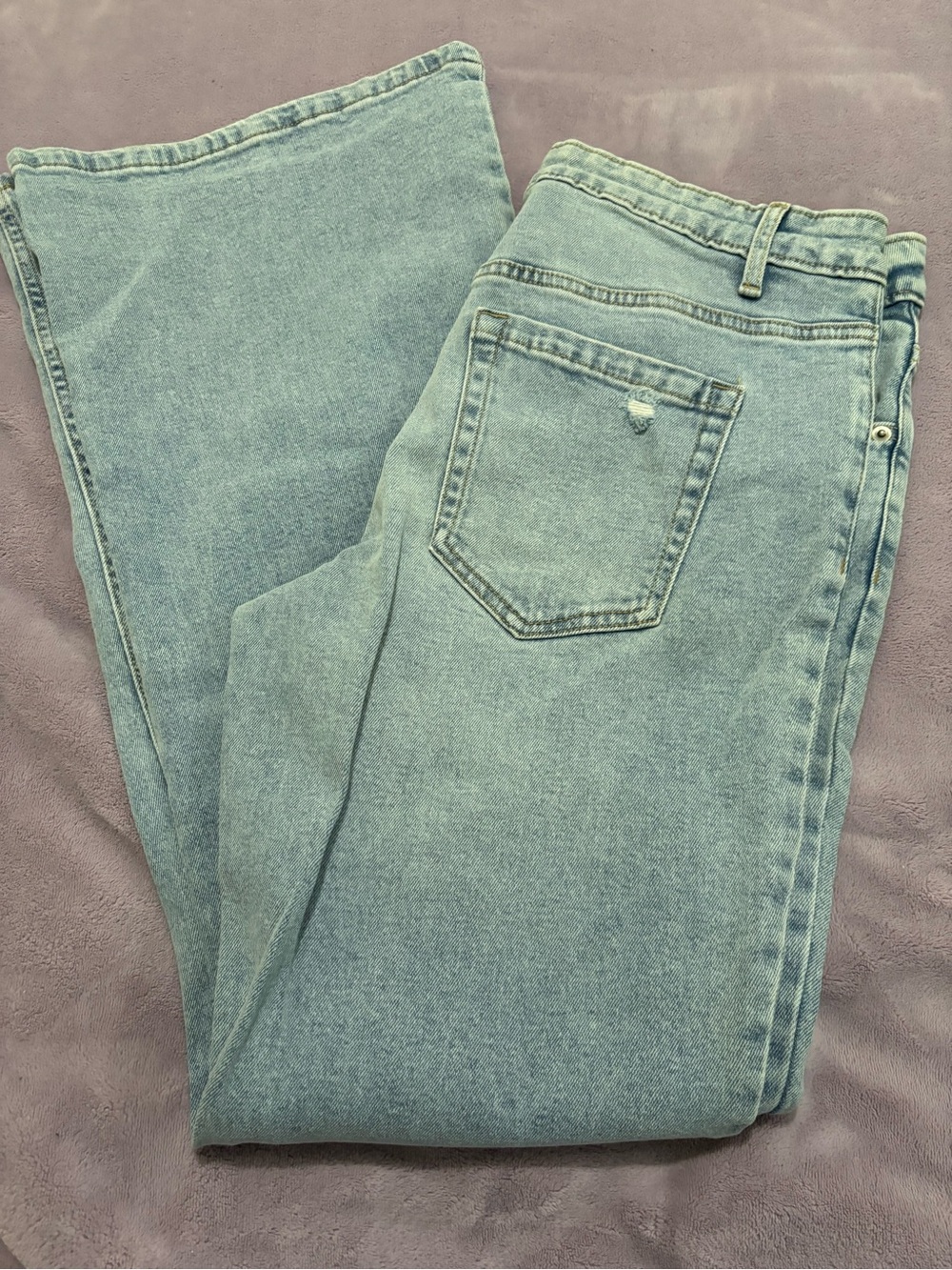 Light Wash High-Rise Flare Leg Jeans
